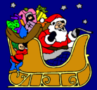 Dibujo Papa Noel en su trineo pintado por dwayner