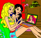 Dibujo Barbie chateando pintado por iune