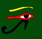 Dibujo Ojo Horus pintado por domene