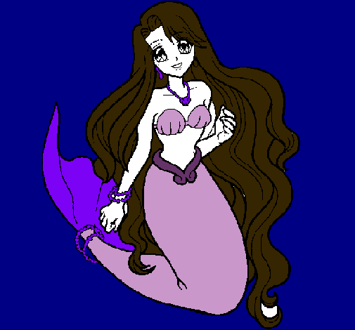 Dibujo Sirenita pintado por vivialinda