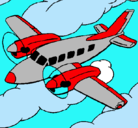 Dibujo Avioneta pintado por avion