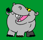 Dibujo Hipopótamo pintado por giandomenico