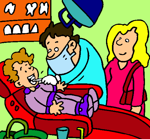 Dibujo Niño en el dentista pintado por Ayelen