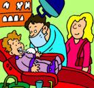 Dibujo Niño en el dentista pintado por Ayelen