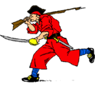 Dibujo Pirata con espadas pintado por joseangel