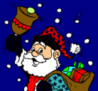 Dibujo Santa Claus y su campana pintado por ggcc