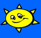 Dibujo Sol sonriente pintado por vied
