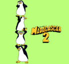 Dibujo Madagascar 2 Pingüinos pintado por klhj