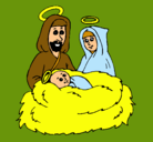 Dibujo Natividad pintado por maria