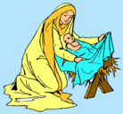Dibujo Nacimiento del niño Jesús pintado por alejandra