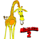 Dibujo Madagascar 2 Melman pintado por fede