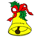 Dibujo Campana de navidad pintado por campana