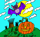 Dibujo Paisaje de Halloween pintado por josemi