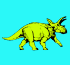 Dibujo Triceratops pintado por moris