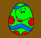 Dibujo Huevo de pascua feliz pintado por armando
