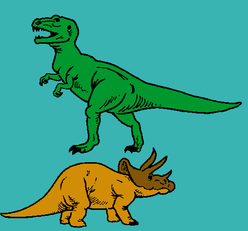 Triceratops y tiranosaurios rex