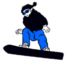 Dibujo Snowboard pintado por emilio