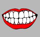 Dibujo Boca y dientes pintado por Nuria3