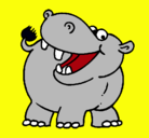 Dibujo Hipopótamo pintado por carlos06