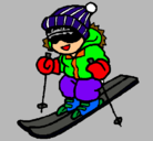 Dibujo Niño esquiando pintado por hgghhhjkljh