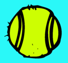 Dibujo Pelota de tenis pintado por mira