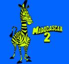 Dibujo Madagascar 2 Marty pintado por marvin