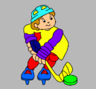 Dibujo Niño jugando a hockey pintado por mariano