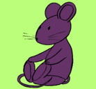 Dibujo Rata sentada pintado por rata