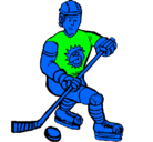 Dibujo Jugador de hockey sobre hielo pintado por pepewapox
