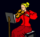 Dibujo Dama violinista pintado por Ayelen