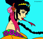 Dibujo Princesa china pintado por nues