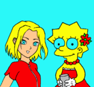 Dibujo Sakura y Lisa pintado por carlos007