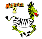 Dibujo Madagascar 2 Marty pintado por dalila