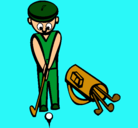 Dibujo Jugador de golf II pintado por elisa