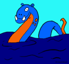 Dibujo Monstruo del lago nes pintado por Tonchito