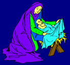 Dibujo Nacimiento del niño Jesús pintado por eliezer
