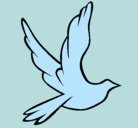 Dibujo Paloma de la paz al vuelo pintado por saera
