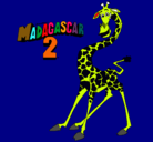 Dibujo Madagascar 2 Melman pintado por manu45