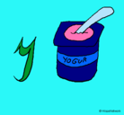 Dibujo Yogur pintado por andreagg