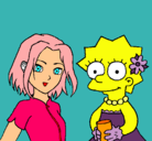 Dibujo Sakura y Lisa pintado por munita44