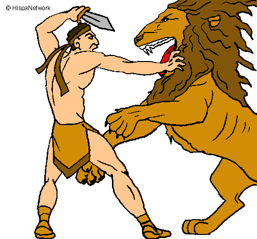 Gladiador contra león