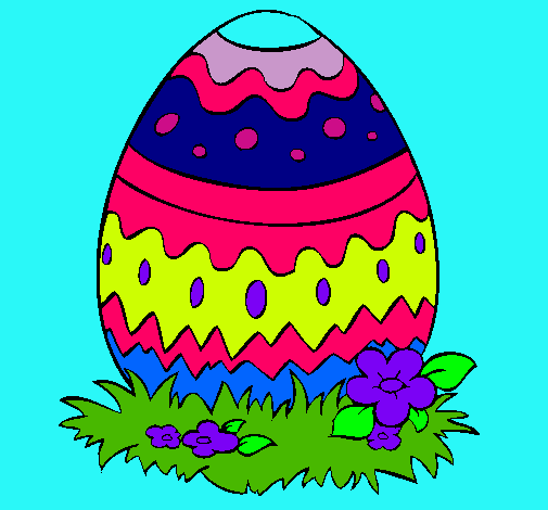 Dibujo Huevo de pascua 2 pintado por caperu