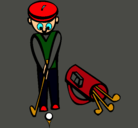 Dibujo Jugador de golf II pintado por vaness