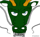 Dibujo Cabeza de dragón pintado por joseangel