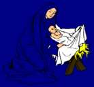 Dibujo Nacimiento del niño Jesús pintado por  fgfnghhh