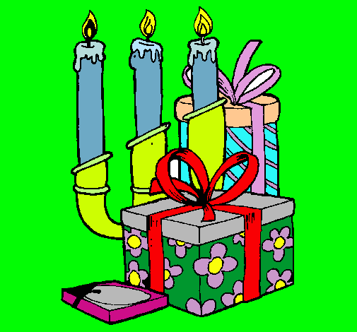 Candelabro y regalos