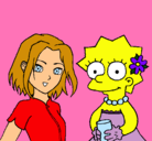 Dibujo Sakura y Lisa pintado por betty