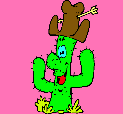 Cactus con sombrero