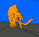 Dibujo Tigre con afilados colmillos pintado por gerard