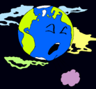 Dibujo Tierra enferma pintado por mery007